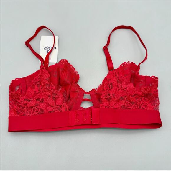 B.tempt'd by Wacoal Bra Size 34C Red Lace Opening Act Underwire Sexy NEW NWT - Picture 4 of 8